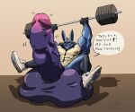  abs anthro balls big_balls big_muscles big_penis bulge churn clothing cock_vore exercise feet footwear genitals grin group gym hi_res himbo huge_balls huge_muscles huge_penis humanoid hyper hyper_balls hyper_genitalia hyper_muscles hyper_penis jealous lucario male male/male muscular nintendo pawpads pecs penile penis pok&eacute;mon pok&eacute;mon_(species) predator/prey shoes smile sneakers solo throbbing video_games vore weightlifting weights wolfsecret workout 