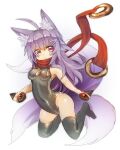  2014 4:5 animal_humanoid canid canid_humanoid canine canine_humanoid clothing female fox_humanoid humanoid looking_at_viewer mammal mammal_humanoid mofuaki simple_background solo weapon white_background 