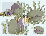  5:4 absurd_res anthro bivalve bodily_fluids clam dragon duo eating entangled feral hamham5 hi_res invalid_tag licking line_art male male/male marine mollusk own_character saliva saliva_on_tongue saliva_string tongue tongue_out vines vore 