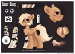  2020 absurd_res animal_genitalia animal_penis anus balls blonde_hair butt cutie_mark ear_piercing english_text equid equine equine_penis erection feathered_wings feathers feral flared_penis fur genitals hair hasbro hi_res hooves male mammal medial_ring model_sheet my_little_pony pegasus penis piercing qr_code quadruped razor_sharp_(oc) solo standing tan_body tan_feathers tan_fur tan_wings text url wings zlatavector 