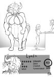  2021 big_breasts blep breasts duo english_text female freckles_(artist) greyscale horn huge_breasts humanoid hylian link looking_at_viewer lynel male monochrome muscular muscular_female muscular_taur nintendo one_eye_closed size_difference smaller_male taur text the_legend_of_zelda tongue tongue_out video_games wink 