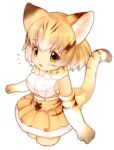  2017 animal_humanoid blush cat_humanoid clothing cute_fangs felid felid_humanoid feline feline_humanoid female hi_res humanoid looking_at_viewer mammal mammal_humanoid mofuaki open_mouth simple_background solo standing white_background young 