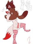  absurd_res anthro canid canine demon3sigma duo female fox girly hi_res male male/female mammal raccoon_dog tanuki 