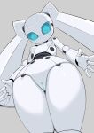  2021 android blue_eyes blush breasts censored digital_media_(artwork) disney drossel_juno_vierzehntes_heizregister_f&uuml;rstin_von_fl&uuml;gel female fireball_(disney) genitals humanoid low-angle_view machine nipples not_furry nude pochincoff pussy robot robot_humanoid simple_background solo white_body 