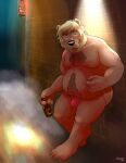  2017 anthro beard belly black_nose bravo brown_body brown_fur bulge clothing facial_hair fur genital_outline humanoid_hands jockstrap male mammal moobs mustache overweight overweight_male penis_outline solo underwear ursid 