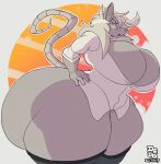  anthro big_breasts big_butt bottomless breasts burmecian butt cleavage clothed clothing dedoarts female final_fantasy francine_(karps) fur grey_body grey_fur hair hand_on_hip huge_breasts huge_butt huge_thighs hyper hyper_butt hyper_hips hyper_thighs leggings legwear looking_at_viewer mammal open_mouth rodent shirt solo square_enix thick_thighs thigh_highs topwear video_games white_hair 