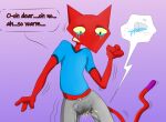  anthro bodily_fluids bottomwear cartoon_network clothing courage_the_cowardly_dog crying dialogue domestic_cat felid feline felis genital_fluids illegaleel katz_(courage_the_cowardly_dog) male mammal omorashi pants peeing shaking solo sweatpants tears text urine urine_stream wet wet_bottomwear wet_clothing wet_pants wetting 