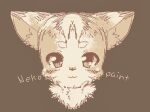  2015 ambiguous_gender anthro blush domestic_cat english_text felid feline felis looking_at_viewer mammal mofuaki monochrome monotone_background sketch smile solo text 