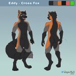  ambiguous_gender andromorph anthro canid canine cross eddy_fox_crossfox featureless_crotch fox furry hi_res intersex invalid_tag leaning mammal model_sheet solo wagnermutt 