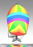  2021 anthro boat didelphid female halftone halftone_background hi_res hladilnik lgbt_pride mammal marsupial marylin_(hladilnik) pattern_background pride_colors rainbow_flag rainbow_pride_flag rainbow_symbol sailing_boat sailing_watercraft sea simple_background solo spinnaker spot_color vehicle water watercraft 