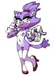  anthro bittenhard blaze_the_cat breasts clothing condom condom_in_mouth domestic_cat felid feline felis female fur genitals gloves hair handwear legwear looking_at_viewer mammal navel nipples nude ponytail purple_body purple_fur pussy sega sexual_barrier_device simple_background small_breasts solo sonic_the_hedgehog_(series) thigh_highs white_background yellow_eyes 