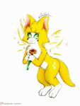  3:4 anthro chiropteran dust:_an_elysian_tail felid female fidget flower hi_res mammal nimbat plant solo text url video_games yordraw 