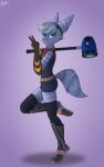  anthro boots clothing ear_piercing ear_ring eyewear female footwear glasses gloves hammer handwear hi_res legwear lombax mammal piercing prosthetic ratchet_and_clank rivet_(ratchet_and_clank) scarf solo sony_corporation sony_interactive_entertainment thigh_highs tools video_games zen_allen 
