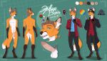 absurd_res anthro balls canid canine canis clothed clothing digital_media_(artwork) erection erwin_wolz fox fur genitals hair hi_res kaurimoon lgbt_pride male mammal model_sheet nude penis pride_colors rainbow_symbol red_body red_fox red_fur russian_text simple_background smile solo standing text white_body white_fur 