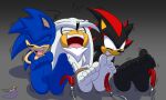  5:3 barefoot eulipotyphlan feathers feet foot_fetish group hedgehog laugh male mammal sega shadow_the_hedgehog silver_the_hedgehog soles sonic_the_hedgehog sonic_the_hedgehog_(series) sorcererlance tickling toes trio 