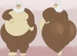  anthro belly big_belly big_butt brown_body brown_fur butt fur hi_res huge_butt male megacoolbear_(artist) moobs nintendo nude overweight overweight_anthro overweight_male pok&eacute;mon pok&eacute;mon_(species) rear_view slaking solo standing video_games 