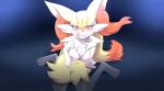  after_sex anthro black_body black_fur bodily_fluids braixen breasts canid canine cheek_tuft cum cum_on_face dipstick_tail facial_tuft female fluffy fluffy_tail fur genital_fluids indarkwaters inner_ear_fluff licking licking_lips looking_at_viewer mammal multicolored_tail nintendo nipples pok&eacute;mon pok&eacute;mon_(species) red_body red_fur simple_background sitting solo suggestive tongue tongue_out tuft video_games white_body white_fur yellow_body yellow_fur 
