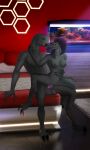 3:5 absurd_res alien balls bedroom breasts duo female genitals halo halo_(series) hi_res jadeitor kig-yar male male/female mammal microsoft penetration penis sangheili scalie sex size_difference t&#039;vaoan video_games vien_quitonm voka xbox_game_studios 