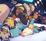  absurd_res anal animal_genitalia animal_penis anthro arcanine audience bodily_fluids canine_penis cum cum_in_ass cum_inside duo fighting_ring genital_fluids genitals group haps hi_res incineroar knot knotting lucario male male/male male_penetrated male_penetrating nintendo pawpads penetration penis pink_pawpads pok&eacute;mon pok&eacute;mon_(species) sex video_games 