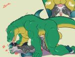  &lt;3 2019 4:3 4_toes 5_fingers absurd_res all_fours alligator alligatorid anal anal_penetration anthro anthro_on_anthro anthro_penetrated anthro_penetrating anthro_penetrating_anthro ass_up balls big_balls big_dom_small_sub big_penis black_hair blue_highlights blush bodily_fluids butt circumcised claws crocodile crocodilian crocodylid cum cum_inside cum_on_butt digital_media_(artwork) doggystyle dominant drooling duo ear_piercing erection feet fin finger_fetish finger_in_mouth finger_play fingers fish from_behind_position genital_fluids genitals gills green_body green_eyes grey_body hair hi_res highlights_(coloring) humanoid_genitalia humanoid_penis industrial_piercing kazu_(character) large_penetration larger_male looking_at_another looking_at_partner male male/male male_on_bottom male_on_top male_penetrated male_penetrating male_penetrating_male mammal marine moan mouth_play multicolored_body multicolored_hair muscular muscular_male nude on_bottom on_top open_mouth penetration penile penile_penetration penis piercing pink_penis reptile saliva saliva_on_face scalie sex shark signature simple_background size_difference smaller_male smile teeth text thrusting toes tongue tongue_out yellow_body yellow_eyes zourik 