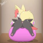  1:1 2d_animation animated anthro anus ball big_butt bodily_fluids bouncing braixen butt dengon dripping female frame_by_frame genital_fluids genitals looking_at_viewer loop nintendo orgasm paws pok&eacute;mon pok&eacute;mon_(species) presenting presenting_pussy pussy pussy_juice pussy_juice_drip pussy_juice_puddle red_eyes short_playtime simple_background smiley_face soft solo thick_thighs video_games yoga_ball 