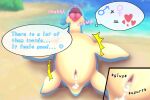  agent_0730 beach blur_censorship blush bodily_fluids censored cum cum_in_pussy cum_inside digital_drawing_(artwork) digital_media_(artwork) english_text featureless_chest female feral genital_fluids genitals hi_res horn lapras long_neck lying marine nintendo on_back open_mouth outside pok&eacute;mon pok&eacute;mon_(species) pussy sand seaside shell solo spreading text tongue video_games white_body 