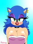  absurd_res clothed clothing crossdressing crossgender ear_piercing eulipotyphlan female hedgehog hi_res lipstick makeup mammal nipple_outline nipples piercing redwing rouge_the_bat sega solo sonic_the_hedgehog sonic_the_hedgehog_(series) tongue tongue_out 