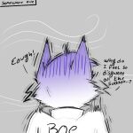  1:1 absurd_res anthro arctic_fox boe_(jessimutt) canid canine canis clothed clothing dialogue fox hi_res humor jessimutt joke looking_away male mammal shaking shivering solo 