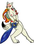  absurd_res alpha_channel amaterasu anthro breasts canid canine canis capcom deity female fur hi_res mammal momiji_werefox nipples nude simple_background solo transparent_background video_games wolf ōkami 