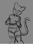  adventure_time anthro cartoon_network clothing domestic_cat felid feline felis female flashing flashing_breasts grey_background looking_at_viewer mammal me-mow open_mouth simple_background solo unknown_artist 