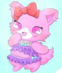  anthro bikini chibi clothing female fur garnet_(jewelpet) jewelpet lyu_san overweight panties pink_body pink_fur sanrio sega sega_toys swimwear underwear 