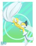  2021 absurd_res crown duo female gallade gardevoir happy hi_res humanoid kordcross male male/female nintendo pok&eacute;mon pok&eacute;mon_(species) romantic romantic_couple signature simple_background swinging tiara video_games 