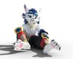  3_toes 3d_(artwork) alpha_channel anthro canid canine canis digital_media_(artwork) feet futuretankcrc hi_res male mammal pawpads solo toes wolf xiao_ye 