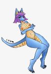  absurd_res anthro blue_body blue_scales breasts clawed_toes coffeefilterhime dragon ear_piercing ear_ring ears_up eyelashes female genitals hi_res looking_up multicolored_body nipples piercing pussy reptile scales scalie simple_background solo solo_focus two_tone_body vivian_(trash_kobold) 