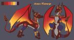  absurd_res aroura_flameurge clothing dragon evilymasterful female feral hi_res leggings legwear model_sheet solo spread_legs spreading 