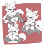  2018 anthro blush bodily_fluids breast_play breasts canid clothing coolblue disembodied_penis duo fan_character female genitals gloves hair handwear high_heels looking_at_viewer male male/female mammal nipples open_mouth penetration penis sega sex simple_background smile solo_focus sonic_the_hedgehog_(series) sweat sweatdrop titfuck vaginal vaginal_penetration 