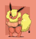  2021 absurd_res anthro big_breasts breasts clothed clothing eeveelution eve_(joaoppereiraus) female flareon fluffy hi_res joaoppereiraus nintendo one_eye_obstructed open_mouth open_smile pok&eacute;mon pok&eacute;mon_(species) signature smile solo thick_thighs video_games 