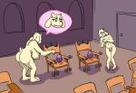  anthro asriel_dreemurr bovid buttplug caprine classroom duo fagriel female girly goat humiliation male male/female mammal mature_female nude plug_(sex_toy) public public_nudity school sex_toy story story_in_description sugslimic toriel undertale video_games whoriel 