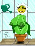  3:4 absurd_res big_breasts breasts butt digital_media_(artwork) electronic_arts elemental_creature eyes_closed female flora_fauna genitals hi_res huge_breasts humanoid hyper hyper_breasts luxury_furart marigold_(pvz) nipples not_furry nude open_mouth plant plants_vs._zombies popcap_games pussy simple_background solo thick_thighs video_games 
