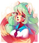  2019 ailurid anthro breasts clothed clothing digital_media_(artwork) eyebrows eyelashes female mammal open_mouth pacevanrign red_panda solo teeth tongue 