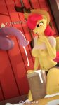  3d_(artwork) 4k 9:16 absurd_res animal_genitalia animal_penis anthro anthrofied apple_bloom_(mlp) balls bodily_fluids breasts bucket clothed clothing crossgender cum cum_in_mouth cum_inside digital_media_(artwork) disembodied_penis duo equid equine equine_penis female friendship_is_magic genital_fluids genitals glory_hole hasbro hi_res kneeling male male/female mammal my_little_pony nipples penis raised_clothing raised_shirt raised_topwear shirt solo_focus steamyart topwear twilight_sparkle_(mlp) 