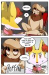  2021 ? anthro bodily_fluids border braixen comic dialogue duo english_text hi_res kingbriarturtle male nintendo pok&eacute;mon pok&eacute;mon_(species) smeargle sweat sweatdrop text video_games white_border 