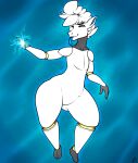 3_fingers android anthro big_butt blue_tongue butt camelid electricity electricity_manipulation elemental_manipulation eyes_closed fingers grey_body hair hi_res hooves llama long_neck machine male mammal maxhe robot solo standing synthetic thick_thighs tongue tongue_out white_body white_hair 
