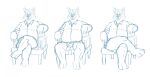  2020 anthro balls belly bravo canid canine chair clothing disney fox furniture genitals gideon_grey humanoid_hands male mammal overweight overweight_male penis shirt simple_background sitting sketch solo topwear white_background zootopia 