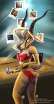  2021 5_fingers antelope anthro bare_shoulders blonde_hair bovid bra breasts butt cleavage clothed clothing confusion digital_media_(artwork) disney female fingers fur gazelle gazelle_(zootopia) goallonely hair hair_over_eye hi_res horn humanoid_hands looking_at_another looking_at_viewer looking_back looking_back_at_viewer makeup mammal mirror one_eye_obstructed panties peeping photo rear_view senya25 solo standing strapless_bra strapless_clothing strapless_underwear surprise surprised_expression tan_body tan_fur text underwear url zootopia 