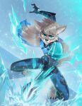  absurd_res anthro clothing fur hi_res ice male power solo sparkittyart suit superhero 