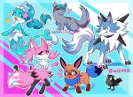  2020 absurd_res alternate_species ambiguous_gender annoyed anthro avian blue_body blue_fur braixen brand_new_animal brown_body brown_fur canid claws collar cute_fangs dipstick_tail eevee eyewear feathered_wings feathers feral fur glasses green_body hi_res kuro_(brand_new_animal) linoone looking_at_viewer lycanroc mammal marie_itami michiru_kagemori microphone multicolored_tail mustelid nazuna_hiwatashi nina_flip nintendo pidgey pink_body pok&eacute;mon pok&eacute;mon_(species) primarina shirou_ogami simple_background smile studio_trigger video_games wings wizaria 