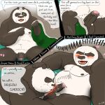  1:1 2021 anthro ari_guardian balls belly black_body black_fur blush comic dreamworks duo english_text erection father father_and_child father_and_son fur genitals giant_panda hi_res humanoid_genitalia humanoid_hands humanoid_penis incest_(lore) kung_fu_panda li_shan_(kung_fu_panda) male male/male mammal master_po_ping moobs nipples overweight overweight_male parent parent_and_child penis son text ursid 