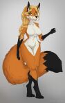  2021 5_fingers anthro biped breasts canid canine countershade_face countershade_legs countershade_neck countershade_torso countershading digital_drawing_(artwork) digital_media_(artwork) digitigrade eyebrows eyelashes featureless_breasts featureless_crotch female fingers firetally fox full-length_portrait fur glistening glistening_hair hair hi_res mammal nude orange_body orange_fur portrait shaded signature simple_background smile solo 