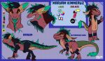  absurd_res anthro claws dinosaur dragon fan_character fangs feral fluffy full-length_portrait fur hair headshot hi_res hooves invalid_tag marykimer model_sheet portrait reptile scalie simple_background text tongue 